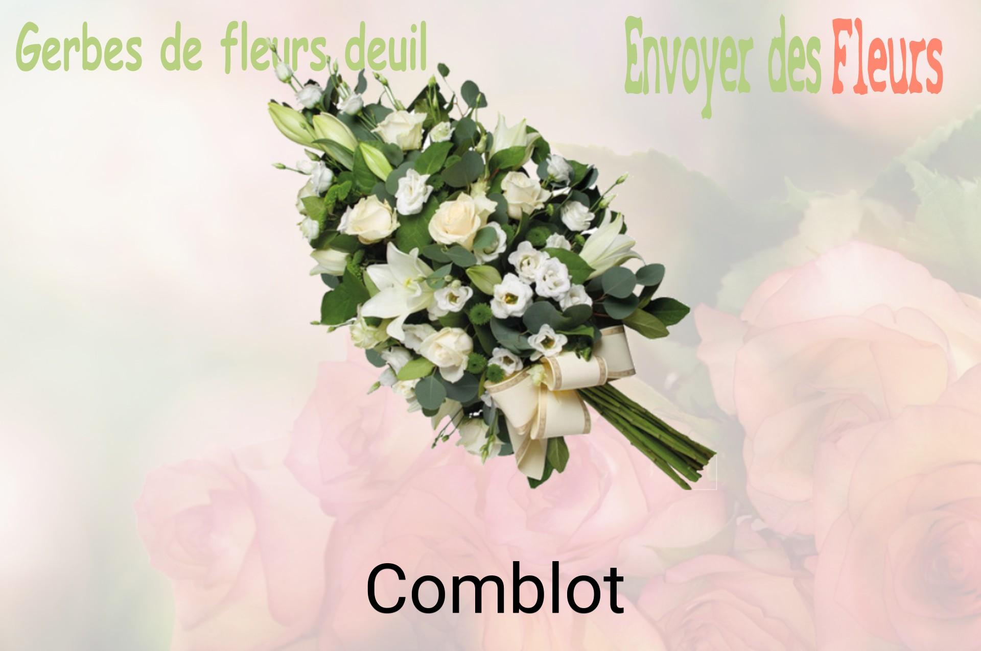 Gerbe de fleurs de deuil livrée à Comblot
